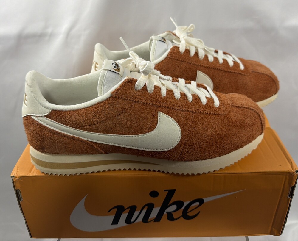 Nike Cortez Mens Size 9 SE Dark Russet Suede Sneakers Copper HF3142-200 2024